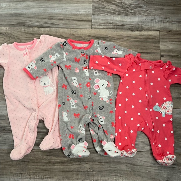 child of mine Other - Child of Mine 3 piece Lot One Piece Footies Newborn Excellent Like New Condition